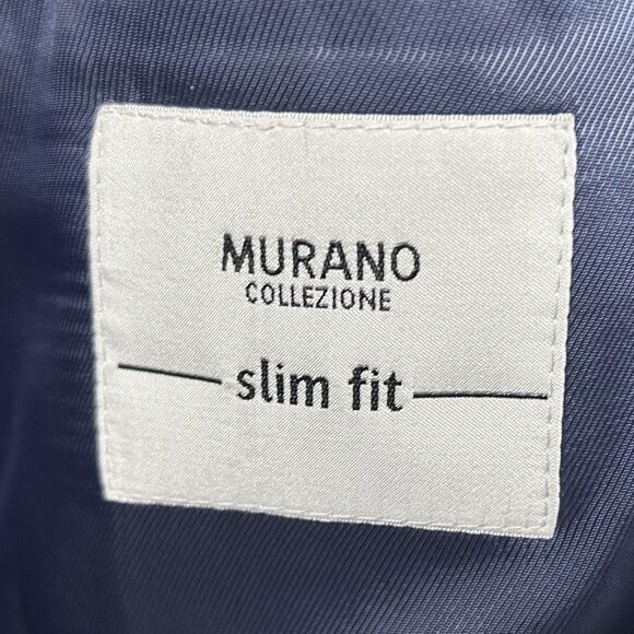 Murano 38R Slim Fit Sport Coat Wool Blend Navy Blue Two Button Double Vented - Picture 3 of 9